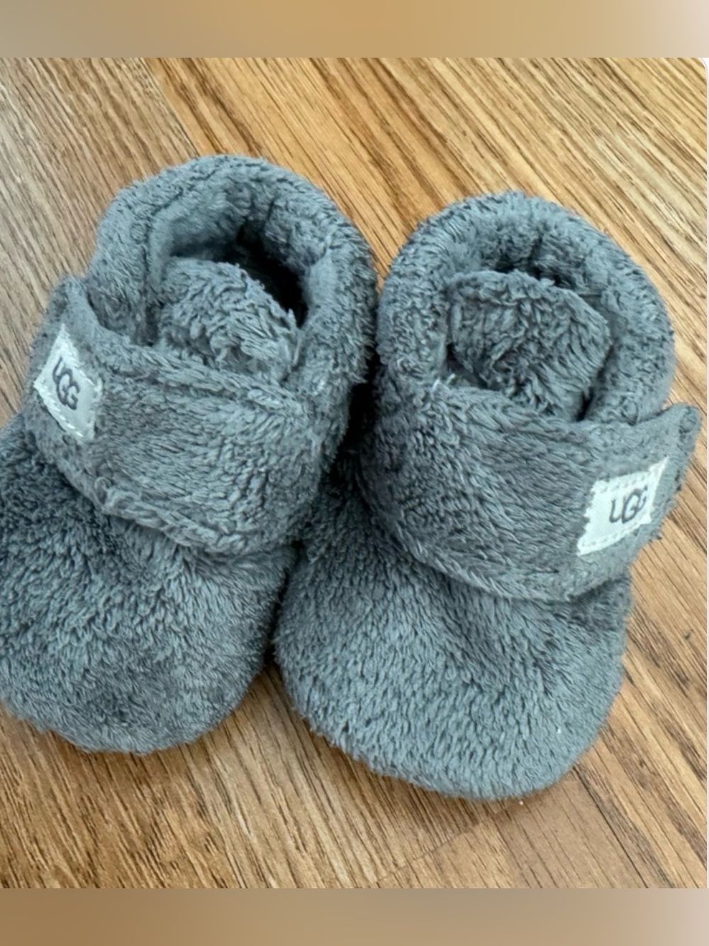 UGG Gray Fuzzy Baby Walker Boots